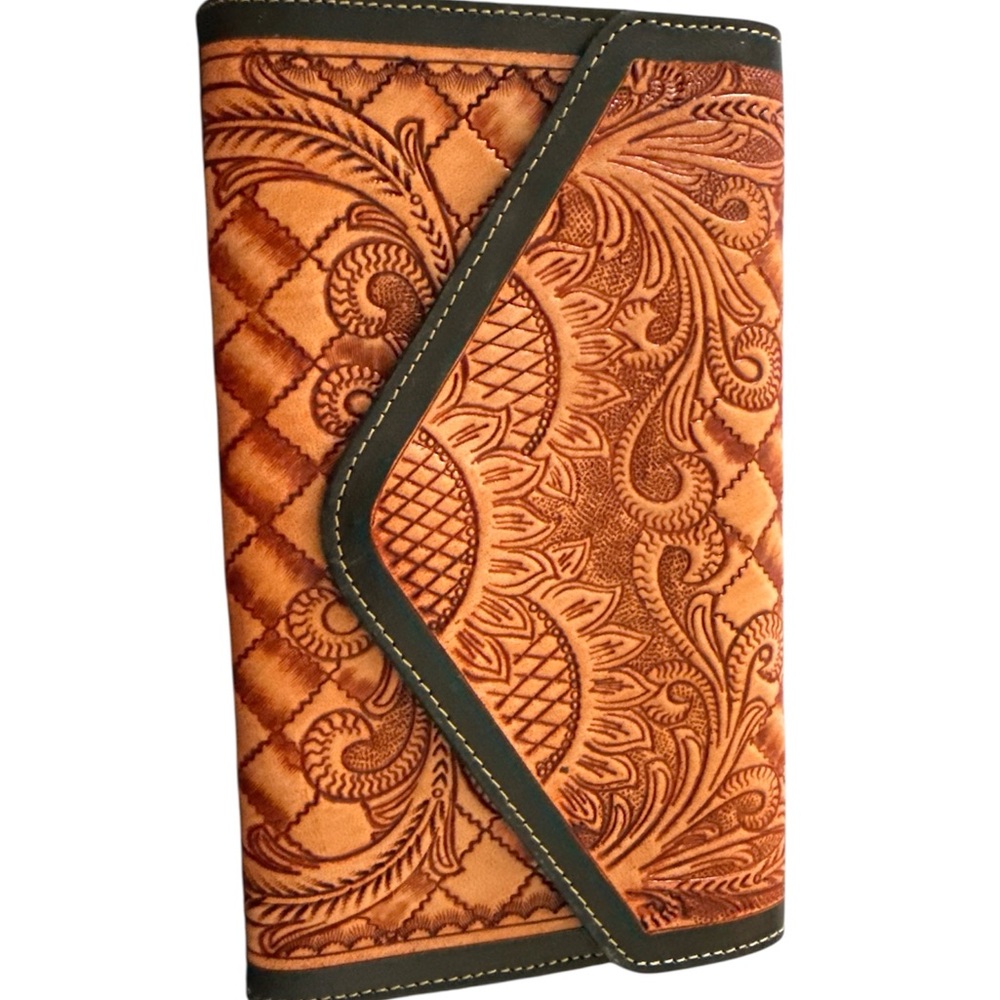 Myra Bag Hand-Tooled Floral Design